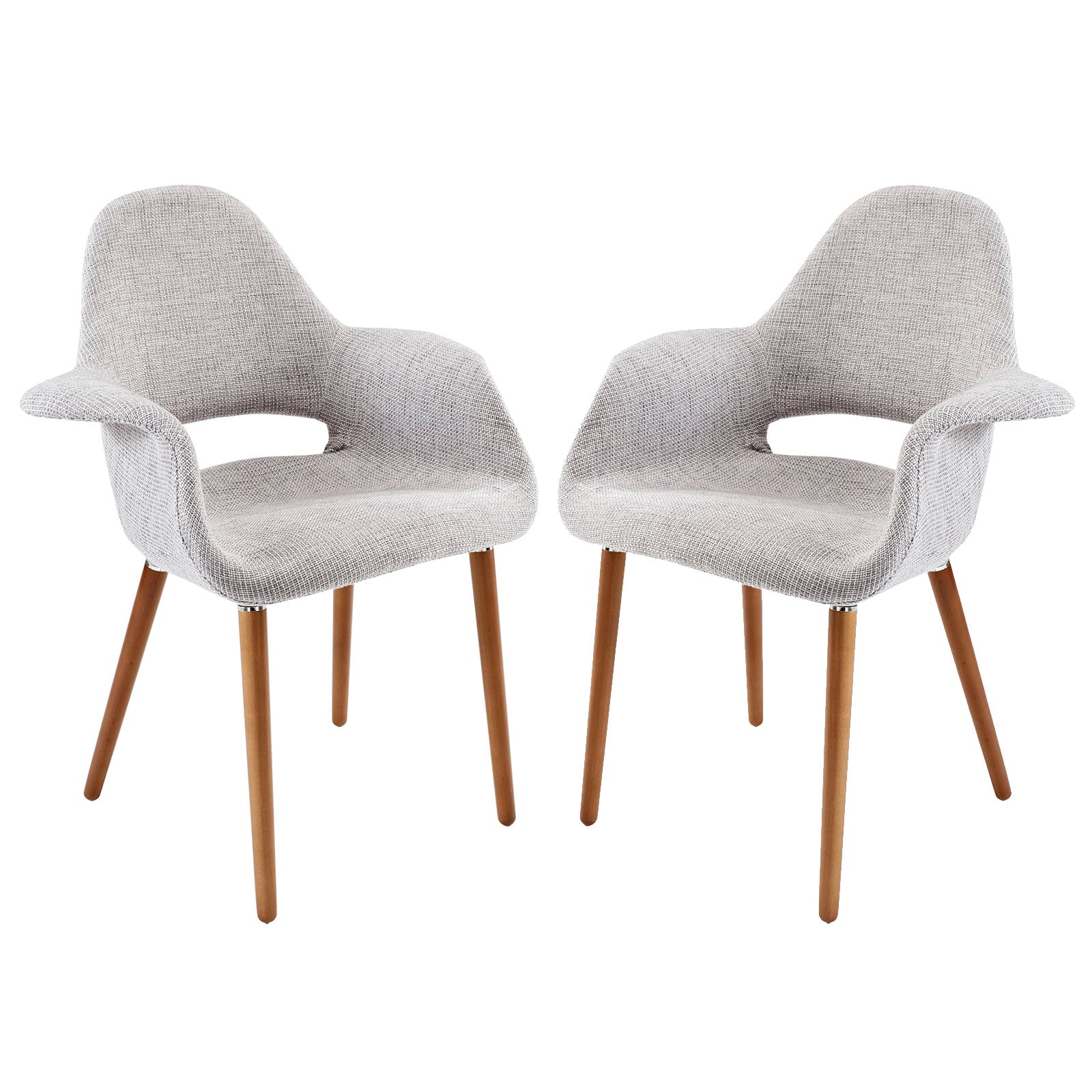 Aegis Modern Dining Armchair Set of 2 - Sturdy Wooden Frame with Upholstered Seat - Perfect for Kitchen, Dining Room, and Breakfast Nook