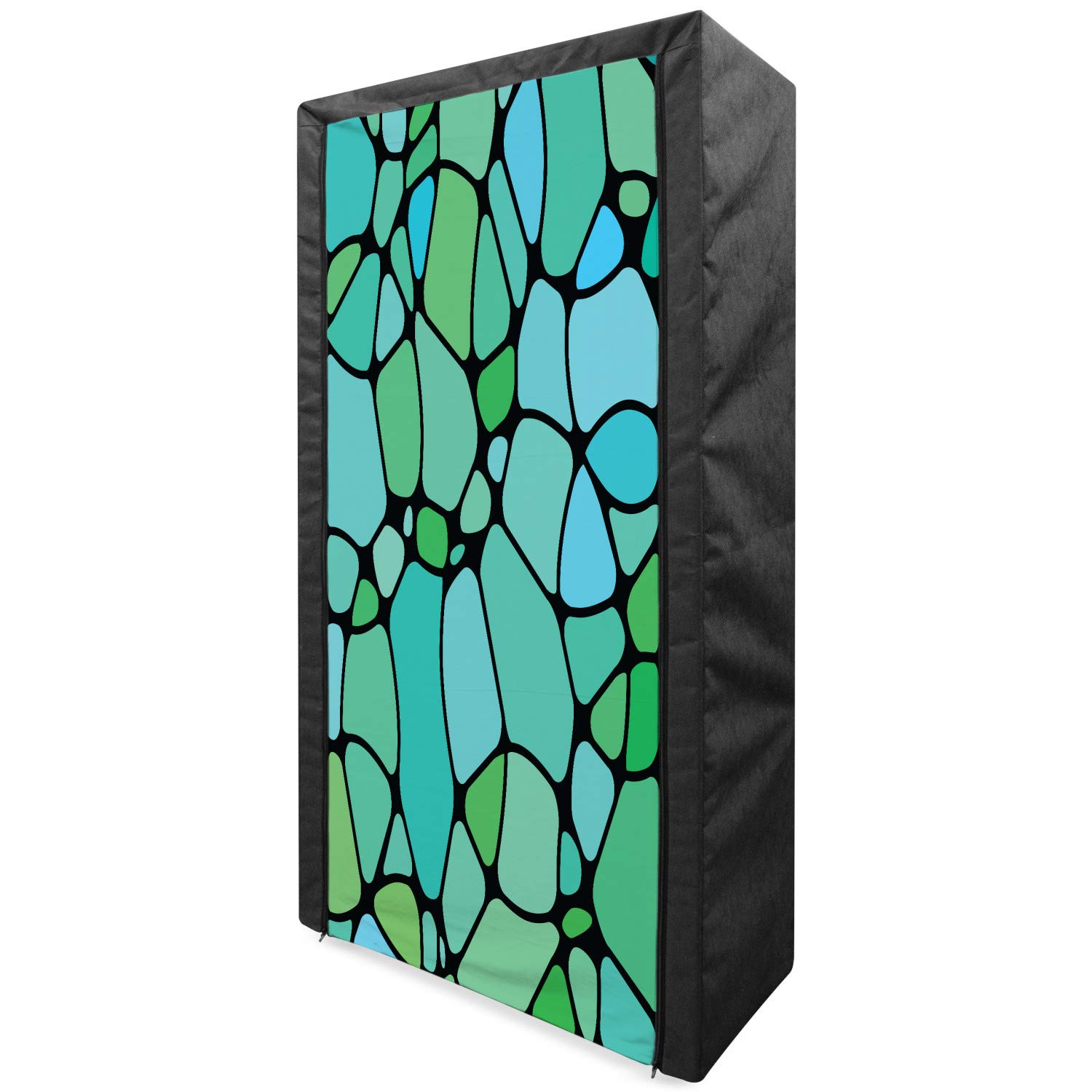 Ambesonne Portable Fabric Wardrobe with Shelves - 33.5