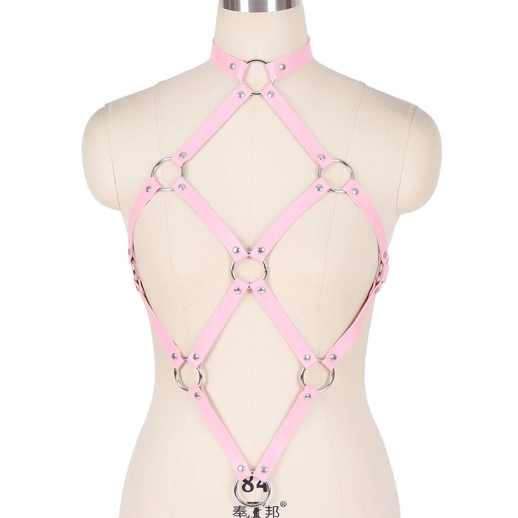 PU Leather Full Body Harness - Gothic Punk Cage Bra Straps for Women | Perfect for BDSM, Fetish, Cosplay & Alternative Fashion Outfits