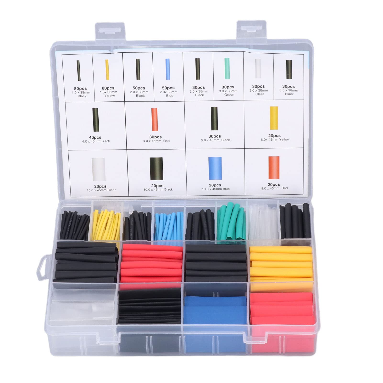 Heat Shrink Tubing Kit - 11 Sizes Insulated Shrinkable Tubes for Electrical Wiring, Marine, DIY Projects & Electronics Repair | Waterproof Wire Protection for Home, Automotive & Industrial Use