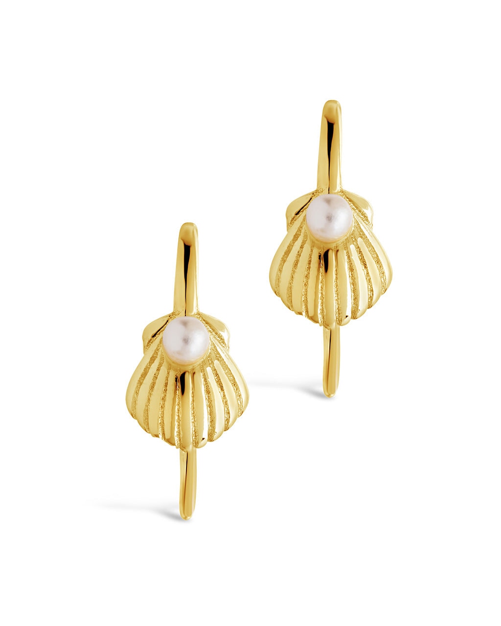 Marjorie Pearl Shell Threader Earrings – Dainty & Elegant Jewelry for Women | Perfect for Weddings, Parties & Everyday Wear