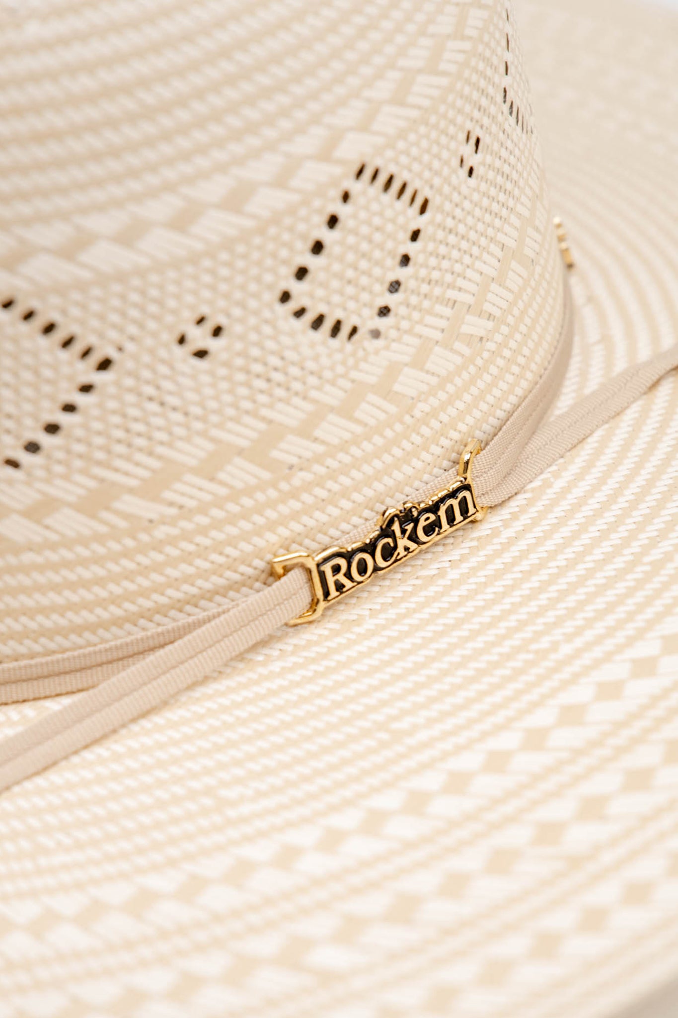 Rock'em 100X Trailblazer Open Crown Straw Cowboy Hat for Men - Western Style Sun Protection for Outdoor, Rodeo & Ranch Activities
