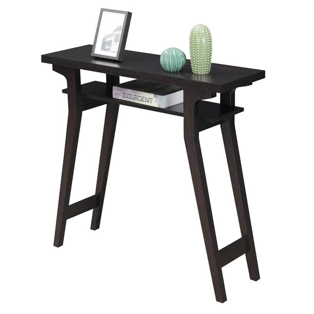 Pemberly Row Modern Console Table - Espresso Wood Finish | Stylish Entryway & Living Room Furniture for Home Decor