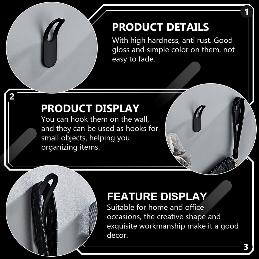 6-Pack Heavy Duty Sticky Wall Hooks for Coats, Keys, Towels & Backpacks - Rustproof Aluminum Bathroom & Shower Hooks - Space Saving Door & Wall Hangers for Home, Office & Dorm Organization
