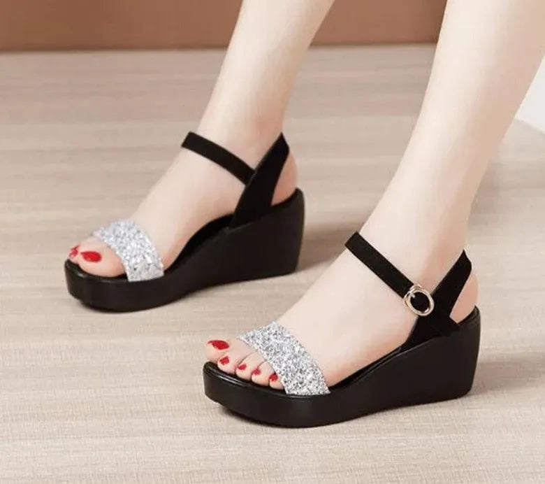 Stylish Women's Summer Wedge Sandals - Comfortable Casual Beach Shoes for Outdoor Walking, Vacation & Date Night