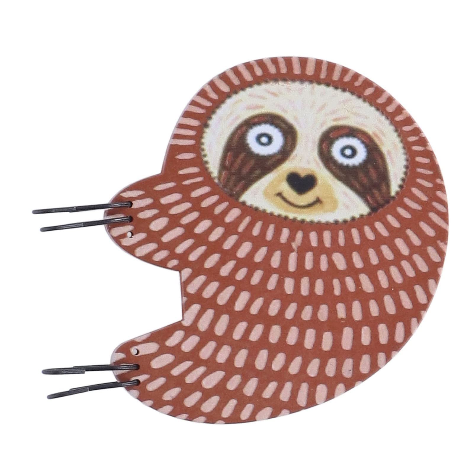 Cute Wooden Sloth Pendant - Handcrafted Cartoon Sloth Charm with Flower Branch Design (9x7.8cm) - Perfect for Home Decor, Wall Hanging, Nursery Room & Gift Giving