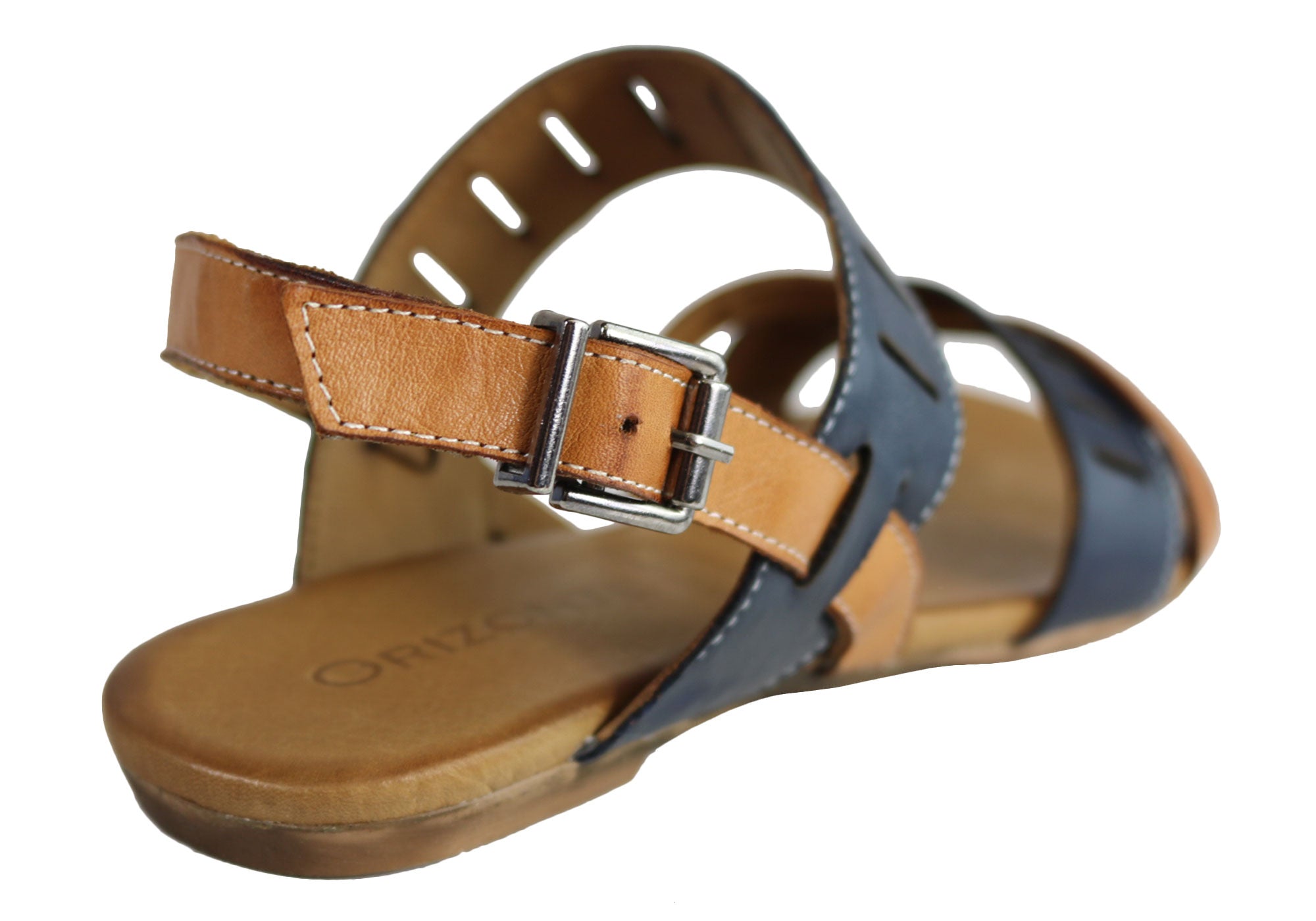 Orizonte Toto Women's European Leather Comfortable Flat Fashion Sandals - Stylish & Comfortable for Walking, Travel & Summer Outfits