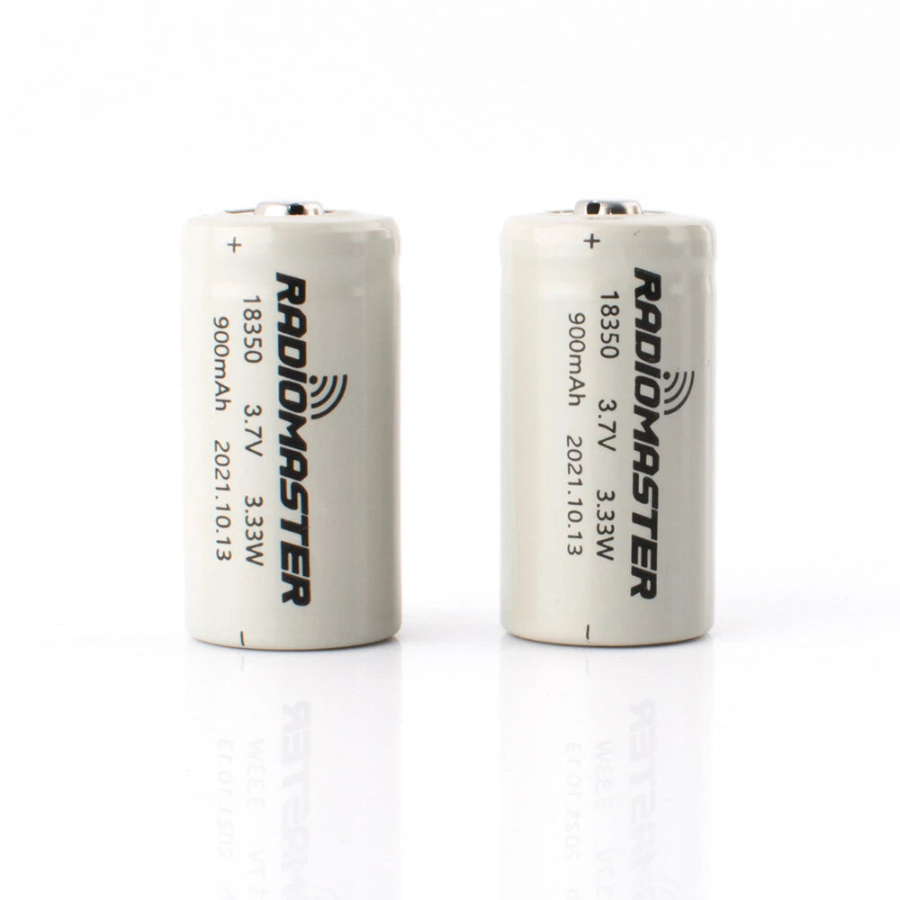 RadioMaster 2-Pack 18350 Rechargeable Li-ion Batteries for Zorro Radio Controller - Perfect for RC Drones, FPV Goggles & Remote Control Devices