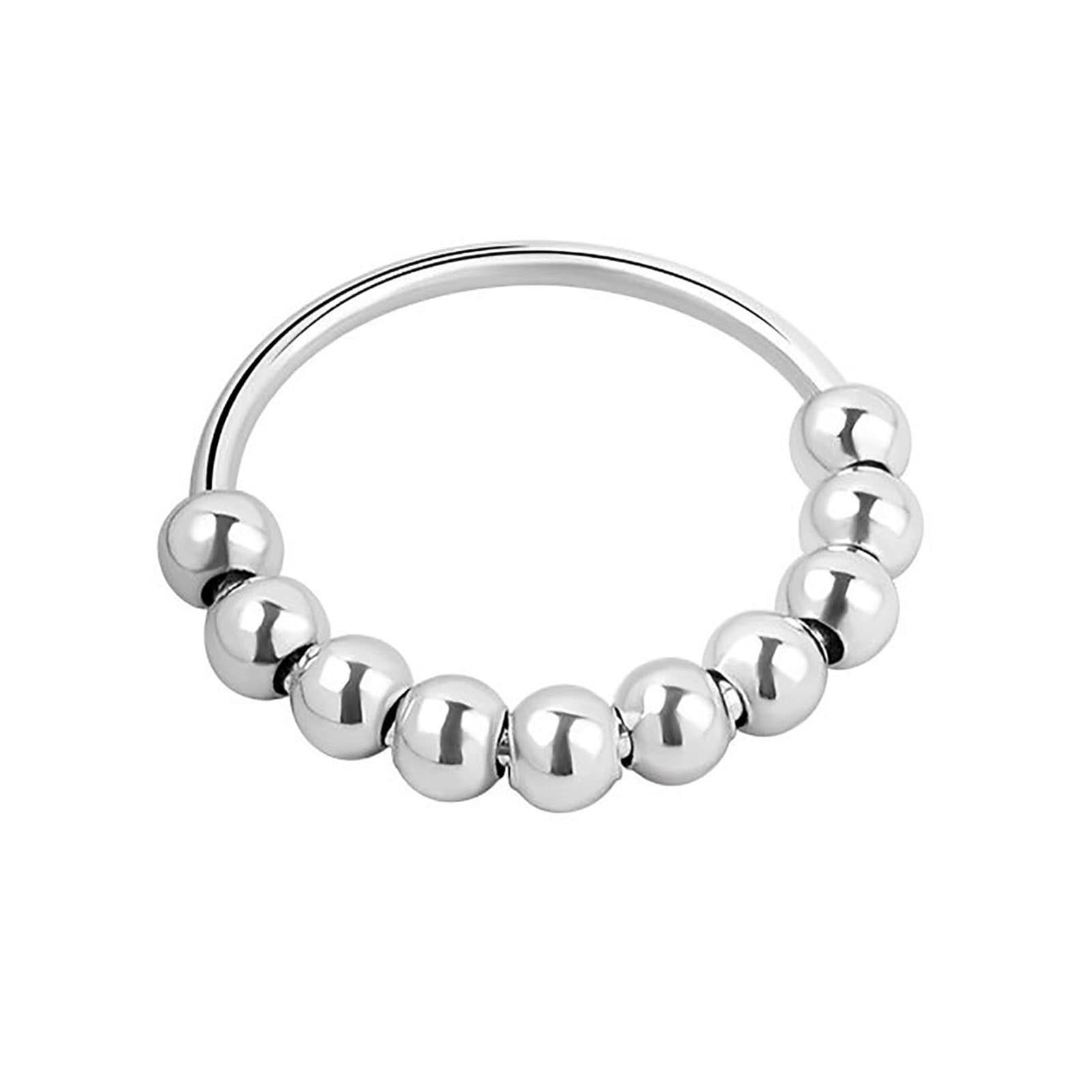 Boho Stackable Rings for Women & Men - Couple Rings, Spinner Rings, Knuckle Rings - Stress Relieving Unisex Alloy Hand Jewelry - Perfect Gift for Her, Him & Teens (Great for Everyday Wear, Date Nights & Gifting)