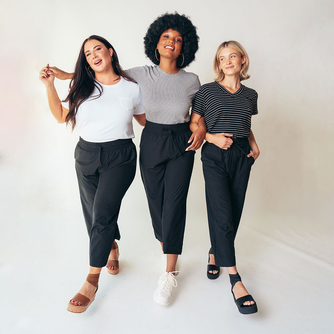Audrey Wide Leg Pants for Women - High Waisted Black Dress Pants for Office, Business & Casual Wear