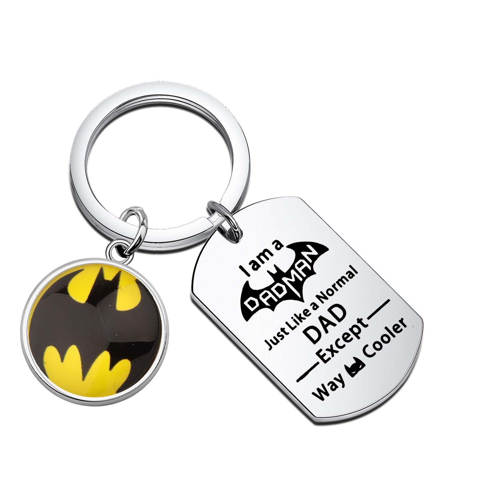 BLEOUK Superhero Keychain for Dad - Unique Gifts for Husband, Father's Day Present - Perfect for Birthday, Anniversary & Everyday Carry