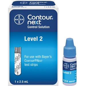 Contour Next Control Solution Level 2 (Normal) 2.5ml - For Glucose Meter Calibration - Compatible with Bayer Contour Next Test Strips - Ideal for Diabetes Management & Blood Sugar Monitoring at Home