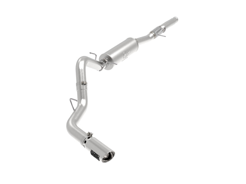 aFe Apollo GT Series 4in 409 Stainless Steel Cat-Back Exhaust System with Polished Tip for 2014-2018 Chevy Silverado 1500 V8 6.2L - Performance Upgrade for Trucks & Off-Road Adventures