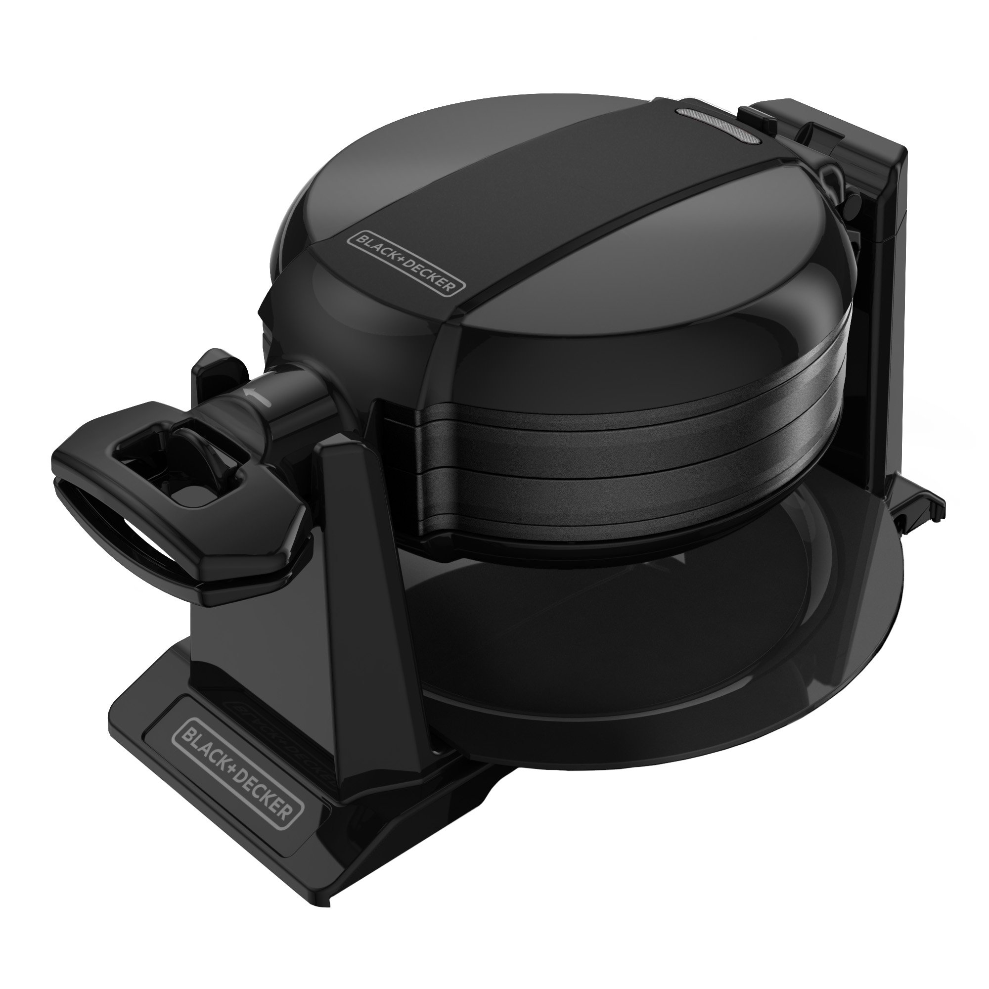 BLACK+DECKER WMD200B Rotating Waffle Maker - 2-Slice Non-Stick Belgian Waffle Iron with Adjustable Temperature Control for Perfect Breakfast, Brunch, or Dessert | Ideal for Home, Office, or Camping Use