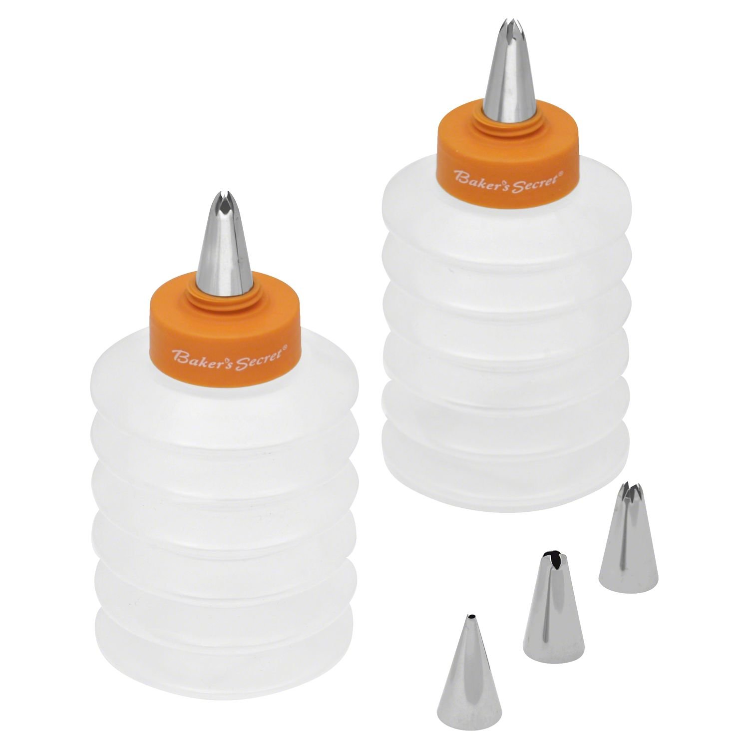 Baker's Secret Essentials Decorating Bottles Kit - 12-Piece Icing Squeeze Bottles Set for Cake Decorating, Candy Melts & Chocolate Drizzling - Perfect for Baking, Dessert Making & DIY Crafts