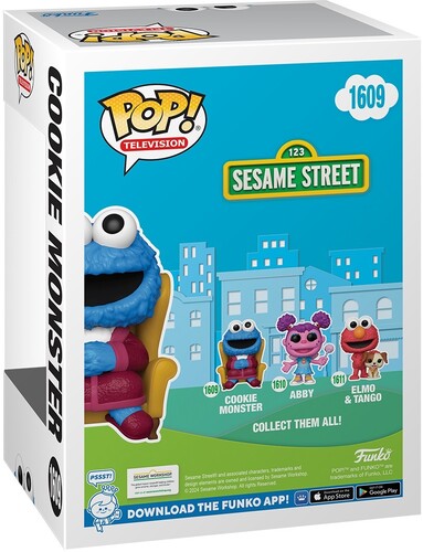 Funko Pop! TV Sesame Street Cookie Monster Vinyl Figure #1609 - Collectible Toy for Kids & Adults, Perfect for Display, Gifts, and Pop Culture Fans