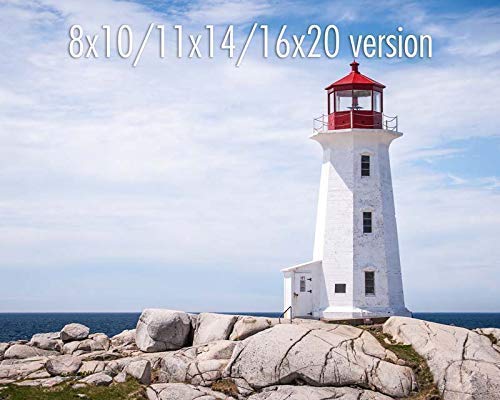 Peggy's Cove Lighthouse Photography Print - Original Nova Scotia Wall Art Decor for Living Room, Bedroom & Office