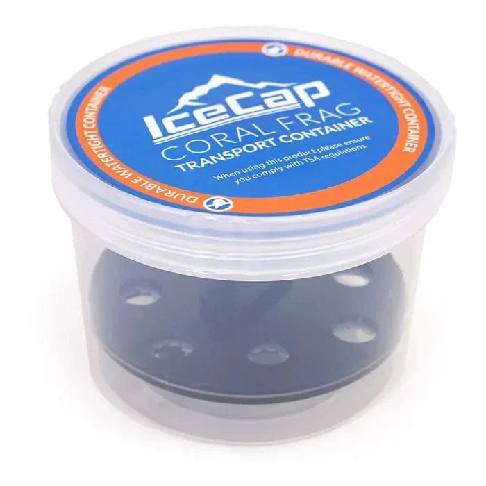 IceCap Coral Frag Transport Container with 8 Plugs - Secure Shipping for Live Coral Fragments - Perfect for Aquarium Enthusiasts & Reef Tank Hobbyists