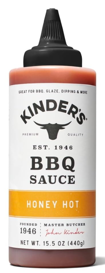 Kinders Buffalo Buttery Wing Sauce 14.2oz & Honey Hot BBQ Sauce 15.5oz Combo Pack - Premium Flavor for Chicken Wings, Ribs, and Grilling - Packaged by Bryant Desai Supplies