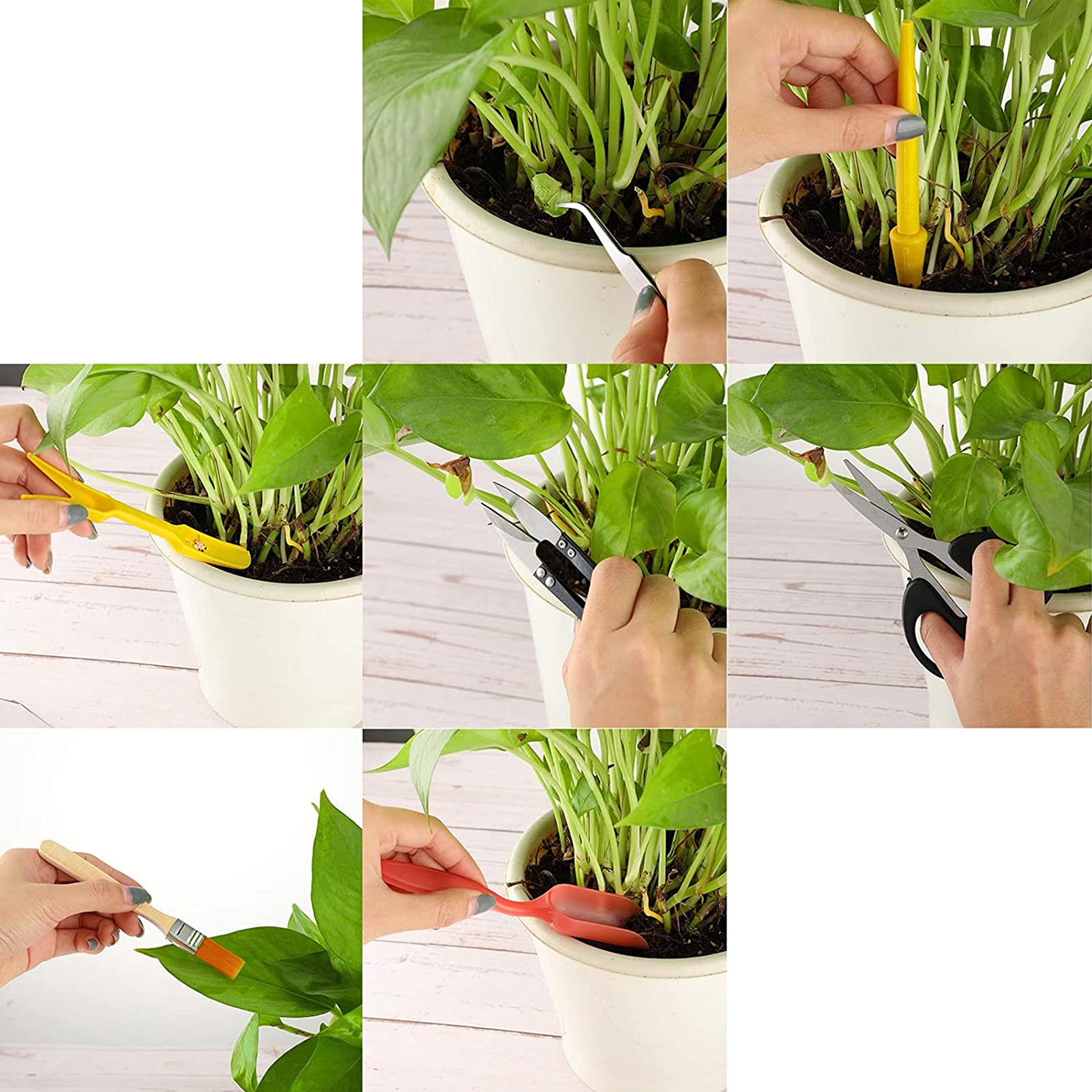 Kavolet 13Pcs Mini Garden Tool Set for Succulents & Bonsai Plants - Compact Gardening Hand Tools with Storage Bag - Perfect for Indoor Herb Gardens, Small Plant Care & DIY Miniature Landscapes