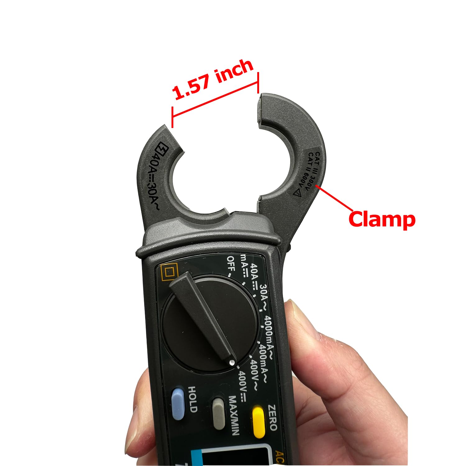 DCM-011 Mini Clamp Meter - True RMS 3999 Counts AC/DC Amp Meter, Digital Clamp Multimeter with Voltmeter, Continuity Tester & Alligator Clips for HVAC, Electrical Work (Ideal for Electricians, DIY Home Repairs & Automotive Diagnostics)