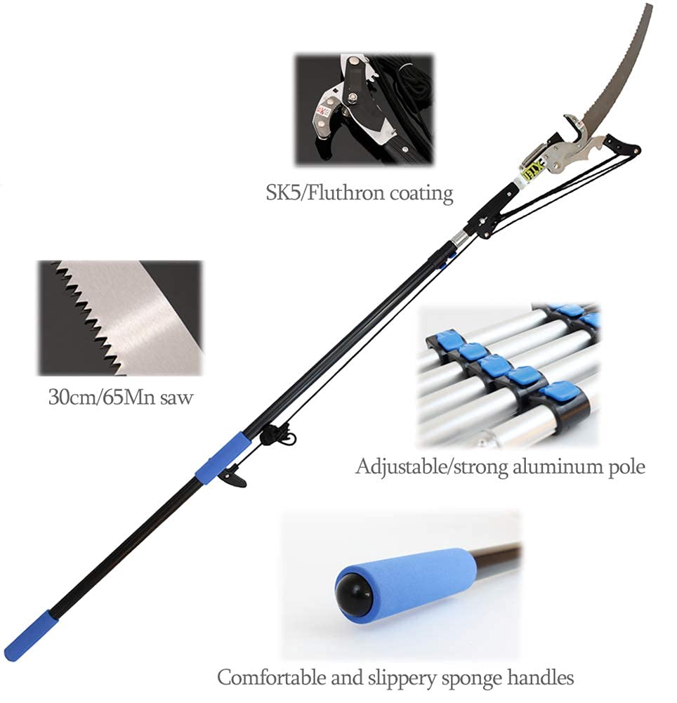 **Extendable Telescopic Tree Pruner & Lopper - 18FT (5.4M) Reach, Heavy Duty Branch Shears & Limb Saw for Gardening, Trimming & Pruning - Perfect for Tall Trees, Bushes & Hard-to-Reach Branches**