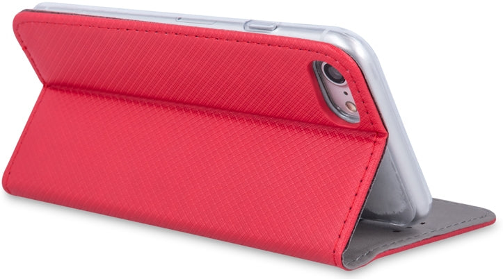Apple iPhone 7 Wallet Case - Slim Leather Credit Card Holder & Phone Cover with RFID Protection - Perfect for Everyday Use, Travel & Business (Red)