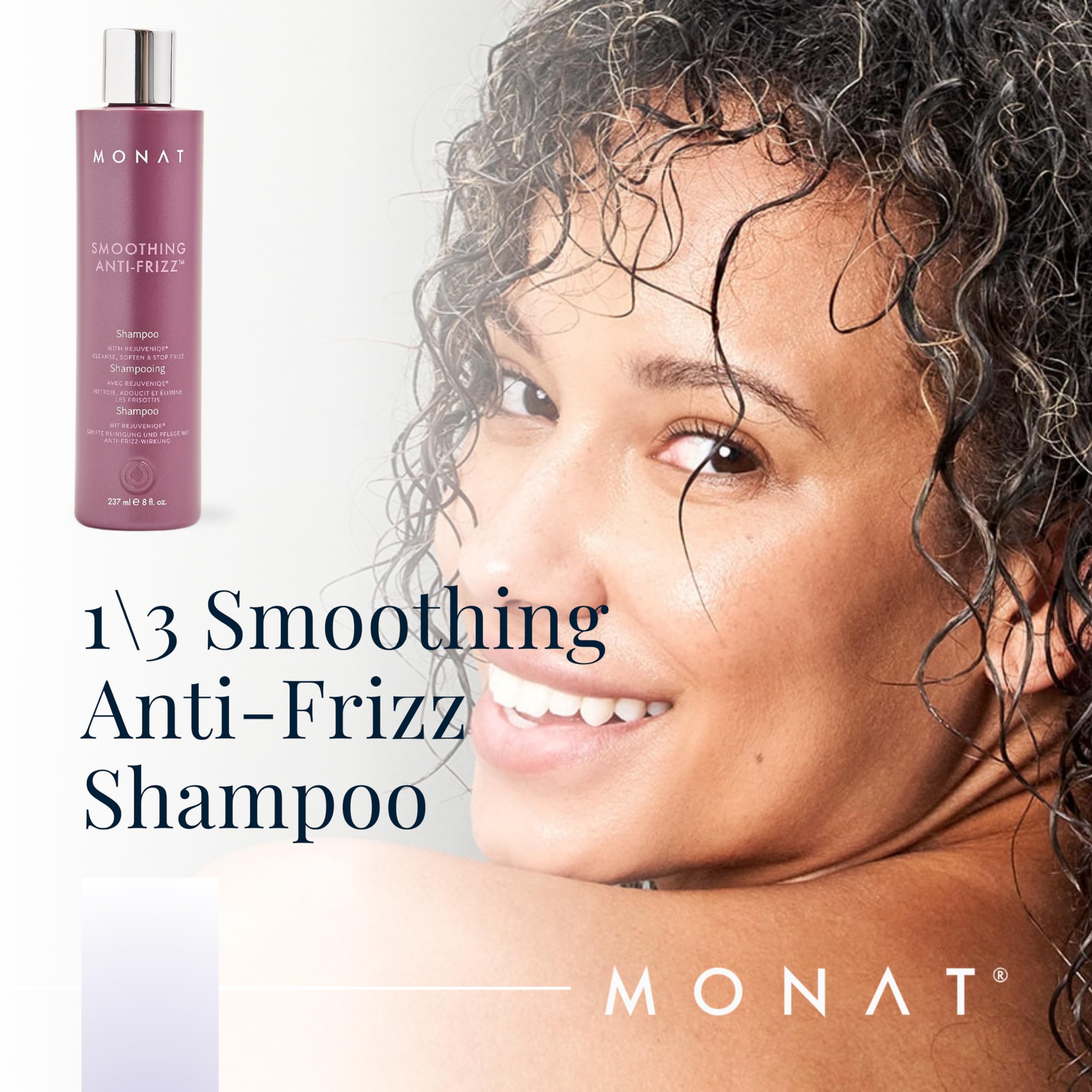 MONAT Smoothing Anti-Frizz Hair Care System - Frizz Resistant Shampoo, Conditioner & Styling Spray for Smooth, Shiny Hair - Professional Hair Therapy for Frizz Control & Blowout Styling - Perfect for Daily Use, Salon-Quality Results at Home
