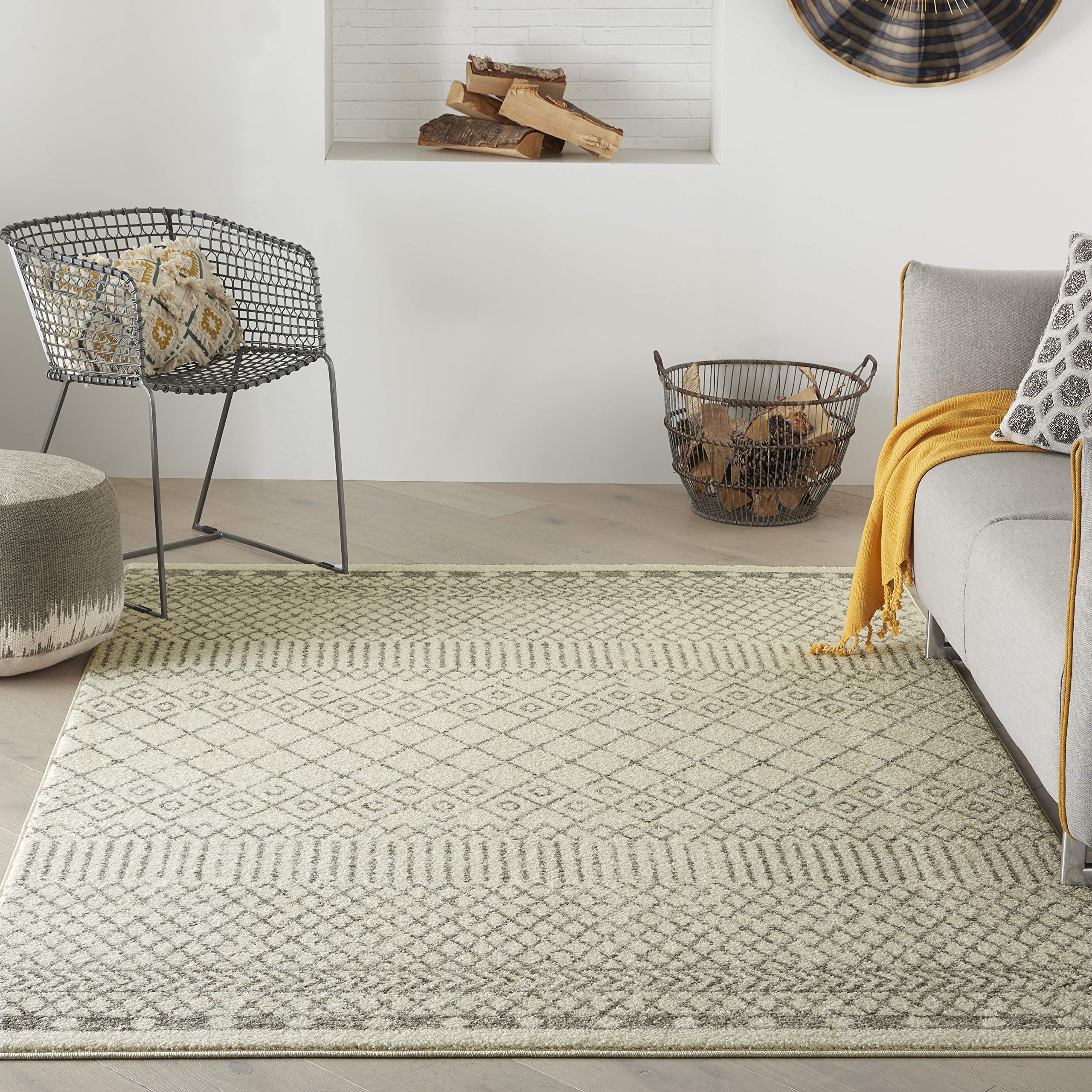 Nourison Passion Bohemian Ivory/Grey 3'9