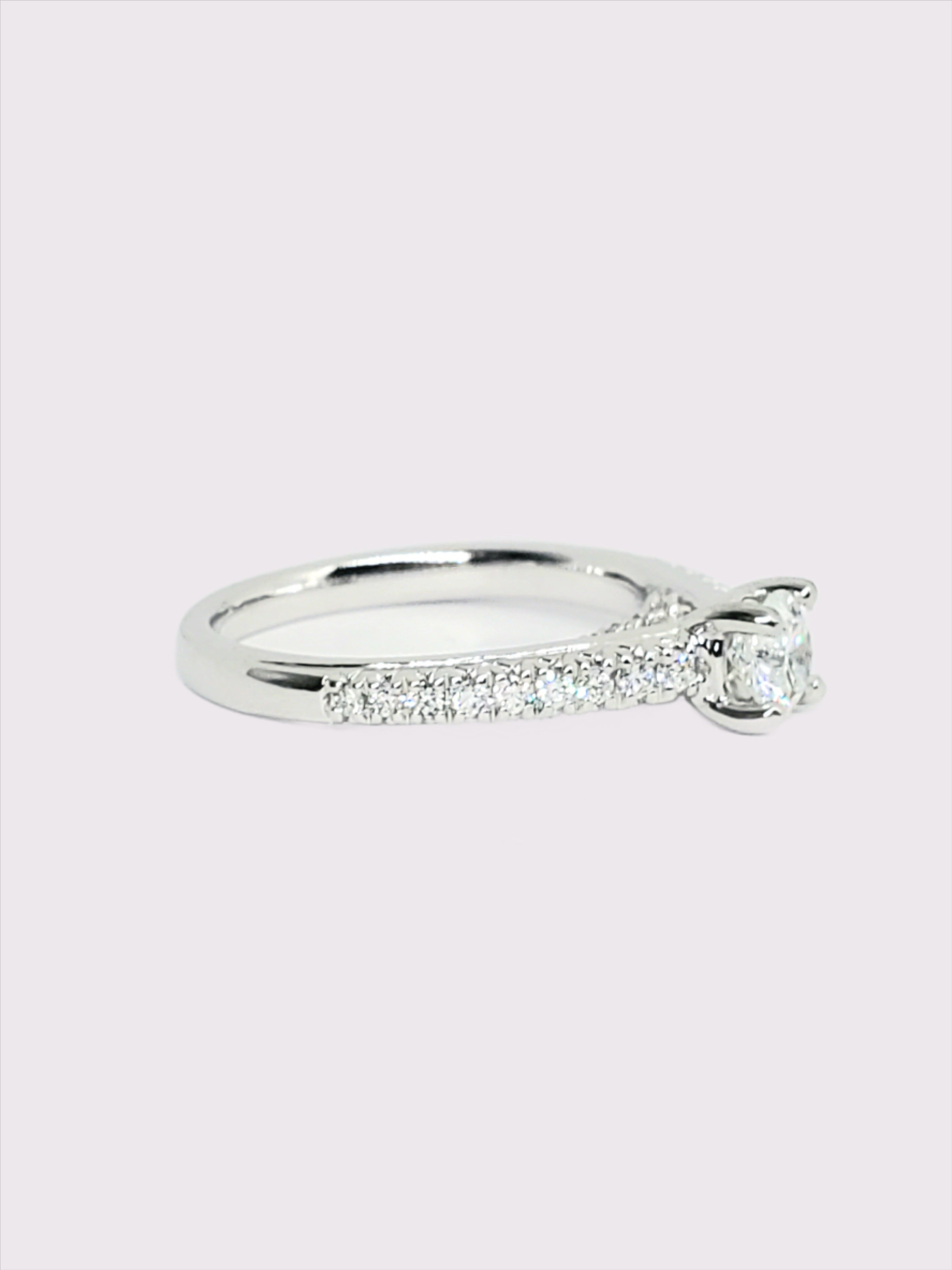 Platinum 2/3 Carat Diamond Ring for Women - Elegant Solitaire Engagement Wedding Band - Perfect for Proposals, Anniversaries & Special Occasions