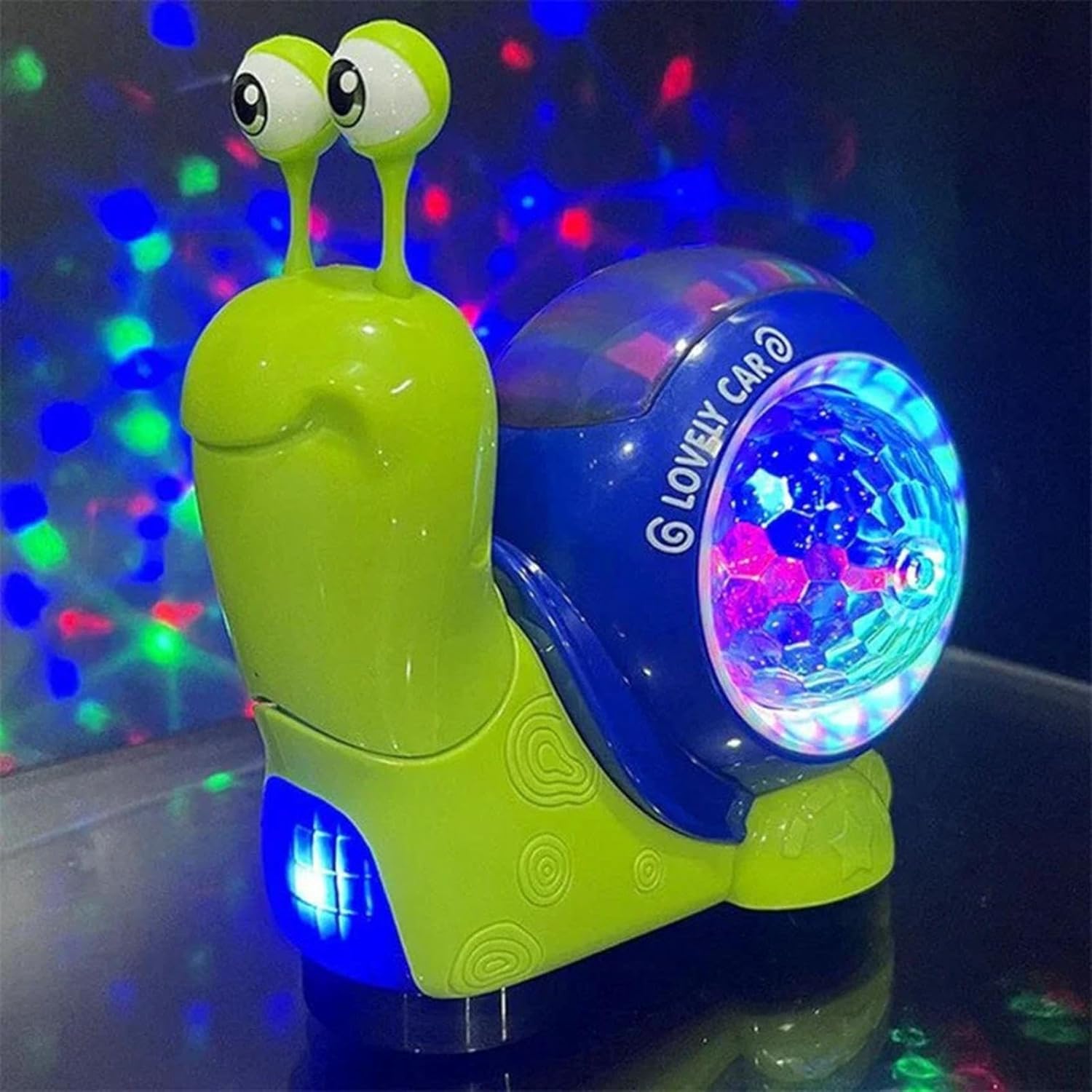 Luminous Musical Crawling Snail Toy for Babies & Toddlers - Interactive Sensory Learning Toy with Lights & Sounds - Best Christmas & Birthday Gift for Kids (Green) - Perfect for Early Childhood Development & Playtime Fun