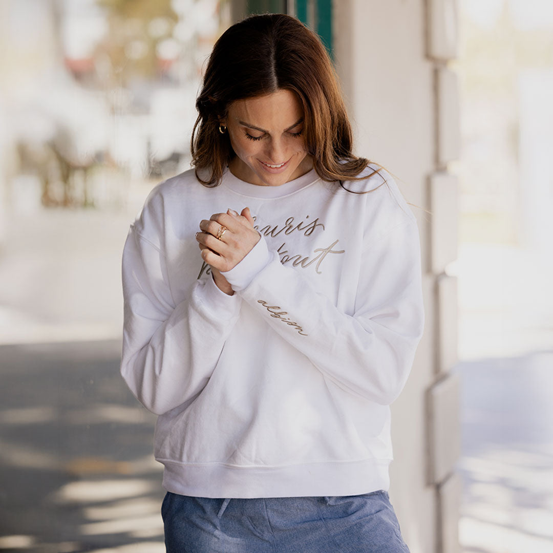 Fleur Crew Neck T-Shirt for Women - Soft Cotton Casual Tee - Perfect for Everyday Wear, Outfits & Layering