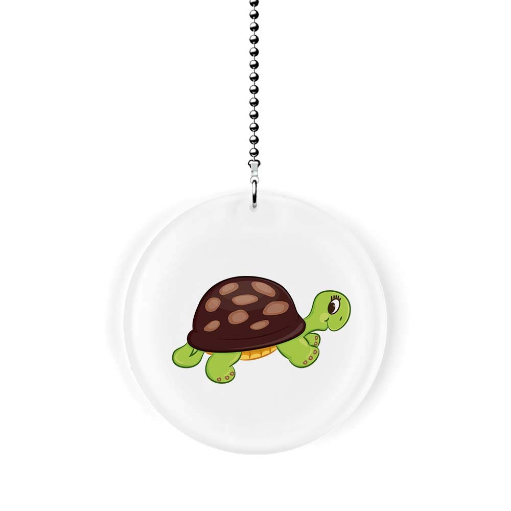 Little Turtle Fan Light Pull - Cute Turtle Shaped Ceiling Fan Pull Chain with LED Night Light for Kids Room, Nursery, Bedroom - Perfect for Home, Office, and Classroom Decor