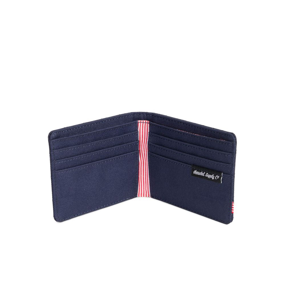 Herschel Quilted Collection Roy Wallet in Peacoat - Stylish RFID-Blocking Men's Slim Bifold Wallet for Everyday Use & Travel