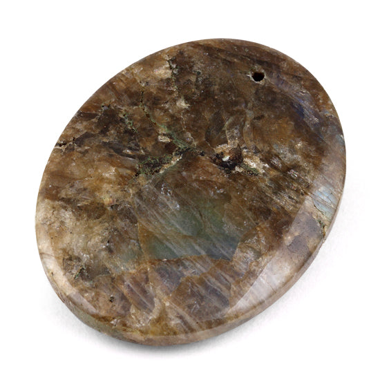 35X45MM Oval Hand-Polished Labradorite Gemstone Pendant - Natural Stone Jewelry for Necklaces, Healing Crystal for Meditation & Spiritual Gifts