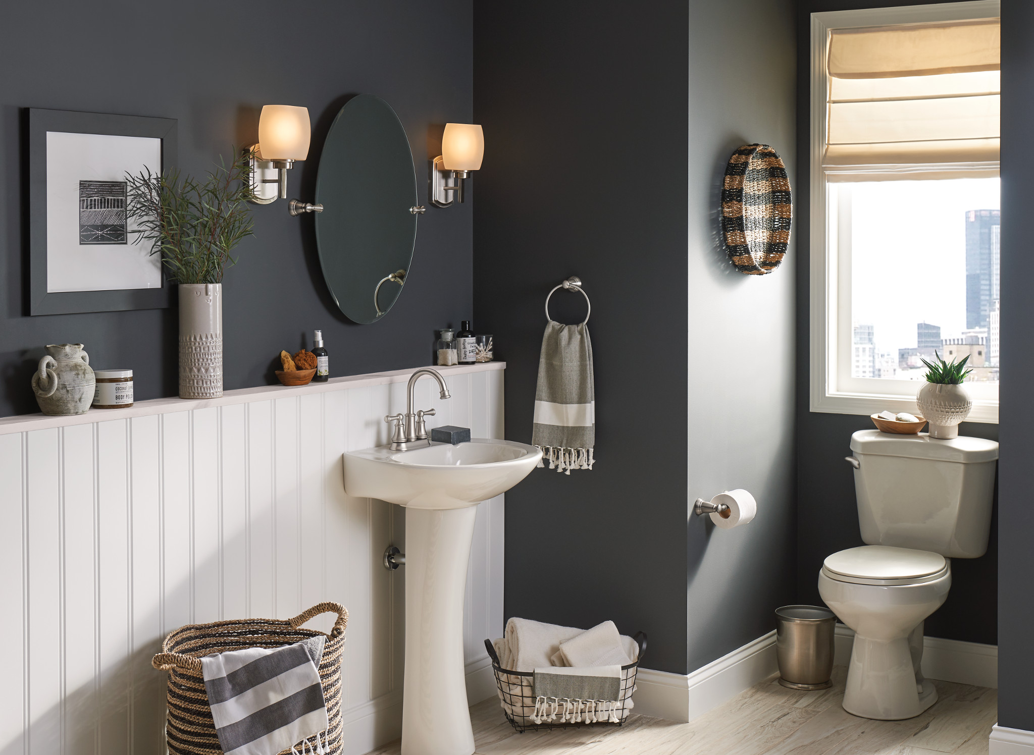 Banbury Chrome Pivoting Toilet Paper Holder - Modern Bathroom Tissue Roll Stand with 360° Swivel for Easy Access - Perfect for Home, Hotel, and Office Restrooms
