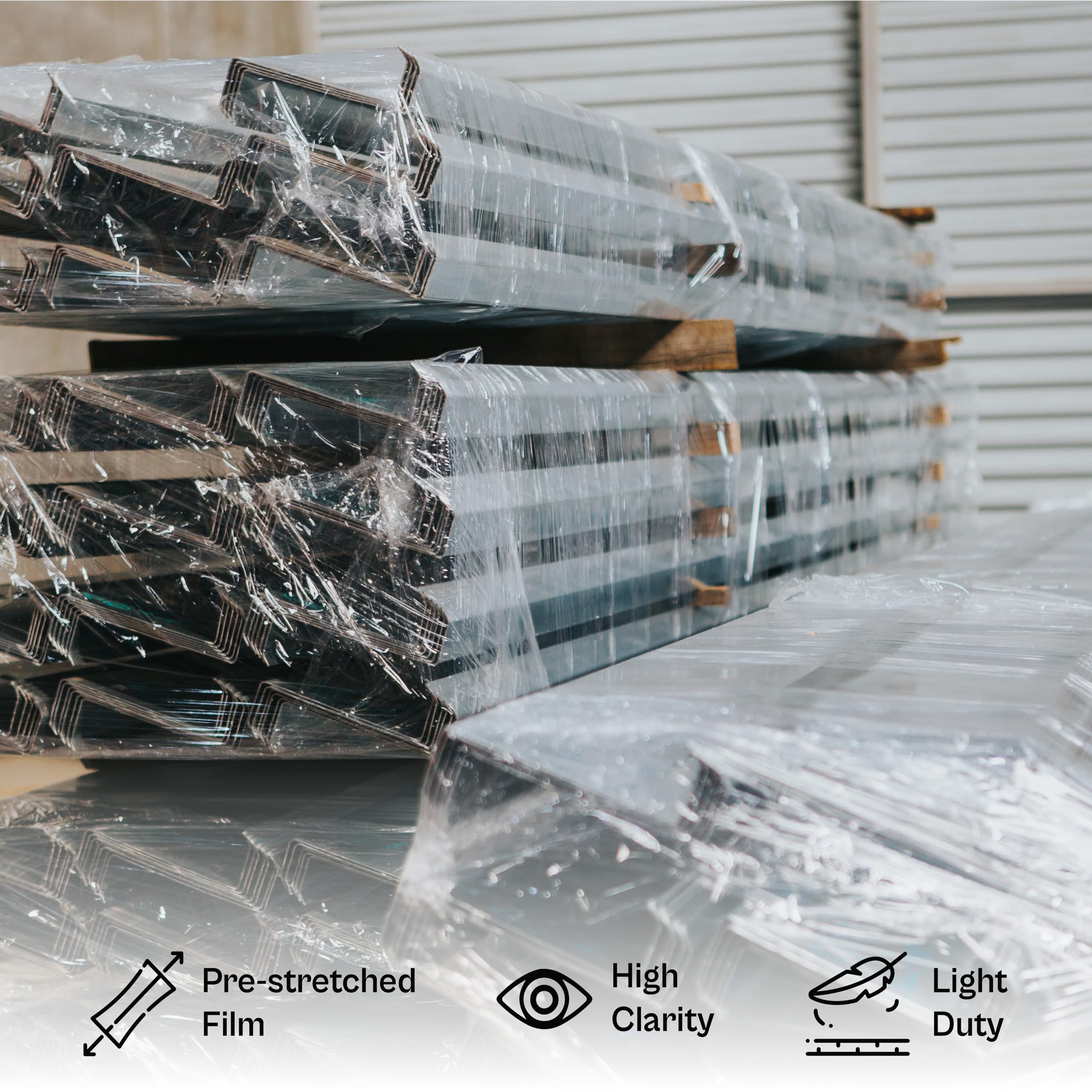 MMBM Stretch Wrap for Packing - 8 Pack of 17 Inch x 1476 Feet, 30 Gauge Cast Hand Stretch Film Moving Wrap Rolls | Strong Plastic Wrap for Moving & Storage | Pre-Stretched High Cling Moving Stretch Wrap | Ideal for Home Moving, Warehouse Packaging & Shipping Protection