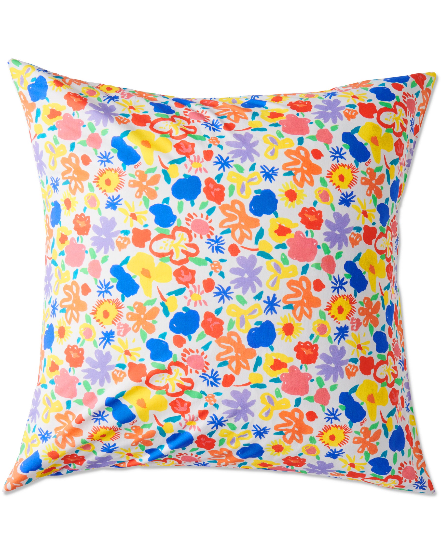 Kip&Co x Ken Done Summer Floral White Organic Cotton Pillowcases - Soft Luxury Bedding for Home Decor & Guest Room Styling