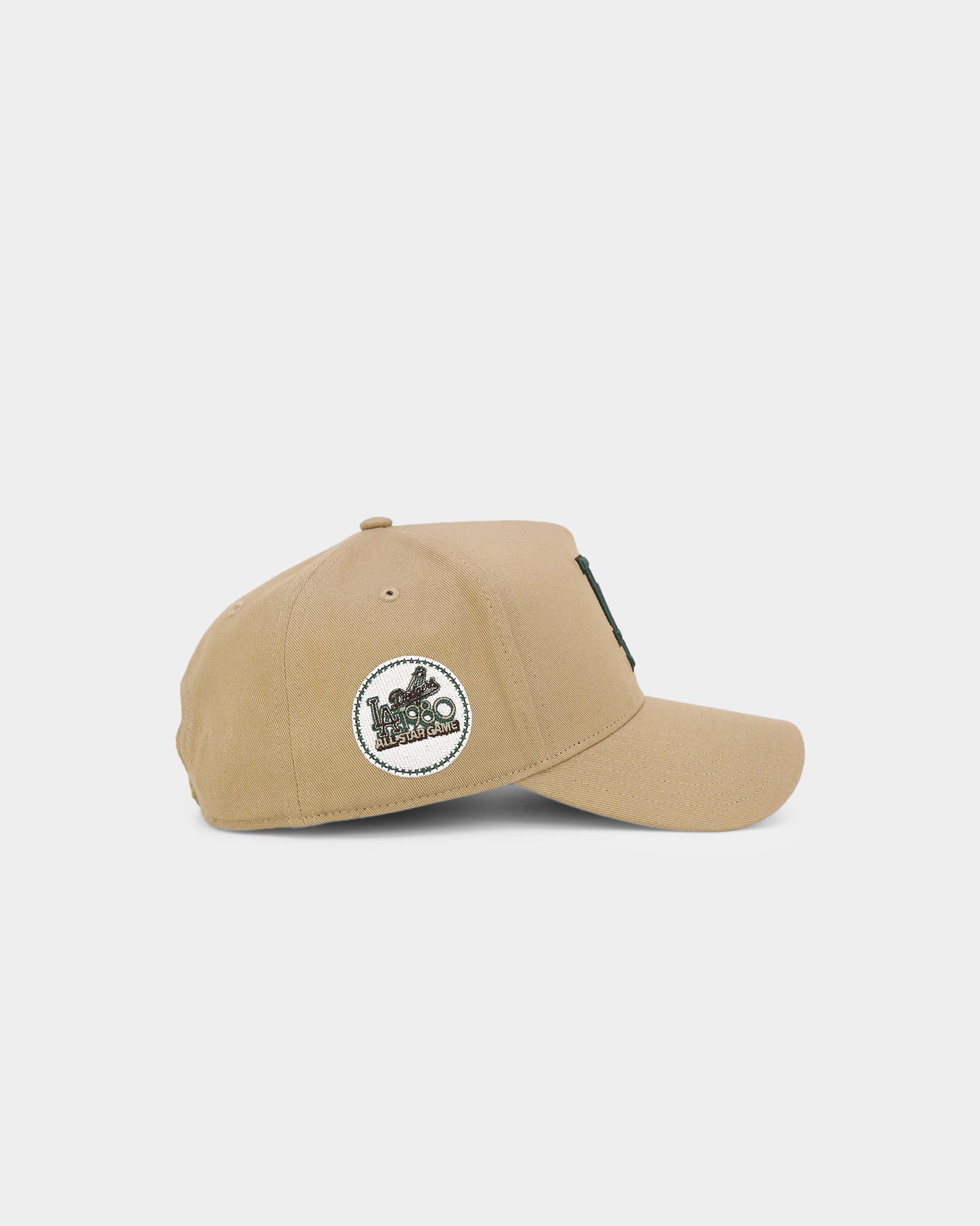47 Brand Los Angeles Dodgers 'Croc Hunter' MVP Snapback Hat - Adjustable Dad Hat for Men & Women - Khaki/Dark Green Baseball Cap - Perfect for Sports Fans, Casual Wear & Outdoor Activities