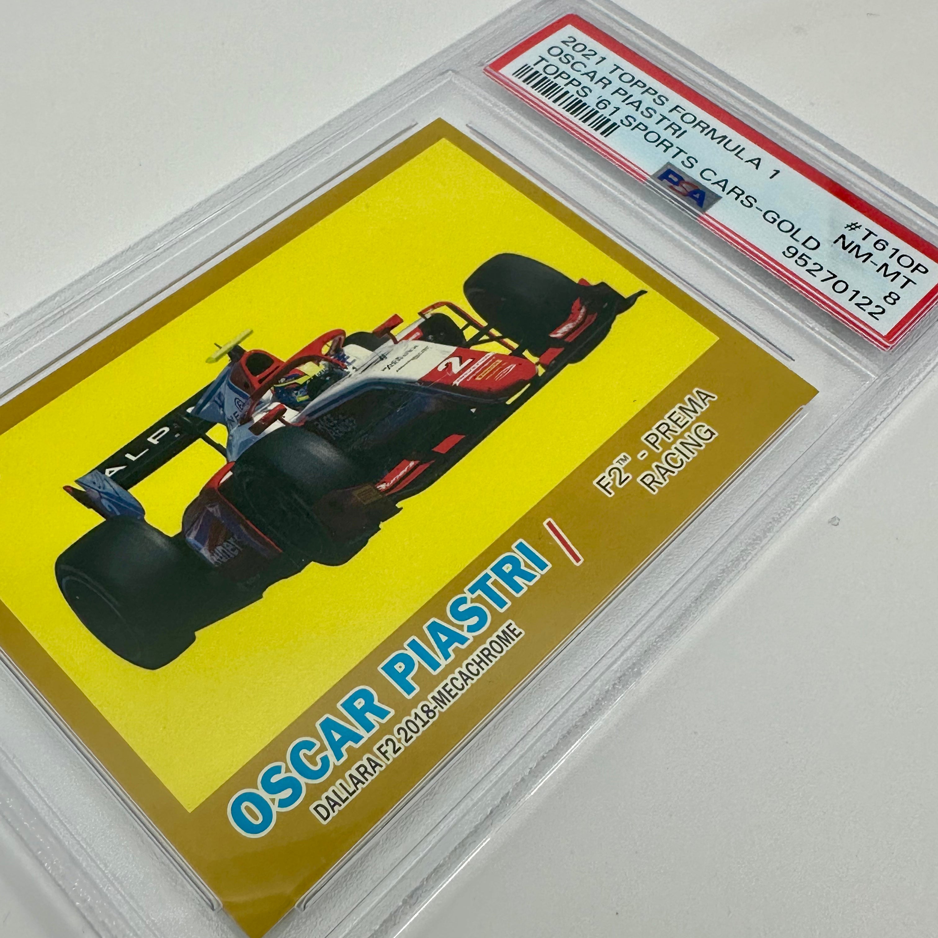 PSA 8 Oscar Piastri 38/50 #T61OP Gold Trading Card - Perfect for Collectors, Investors & Sports Memorabilia Enthusiasts