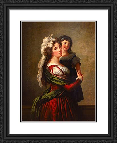 Black Ornate Wood Frame with Double Matting
