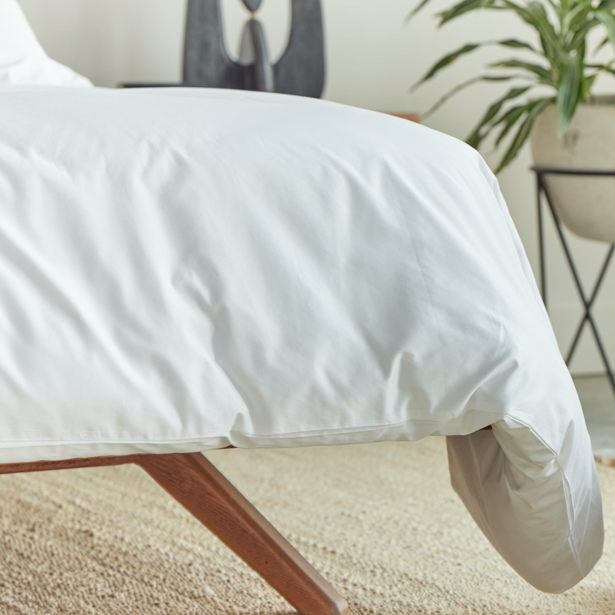 Organic Percale Duvet Cover Set - 100% Cotton Breathable Bedding for All Seasons | Perfect for Luxury Hotels, Guest Rooms & Eco-Friendly Homes