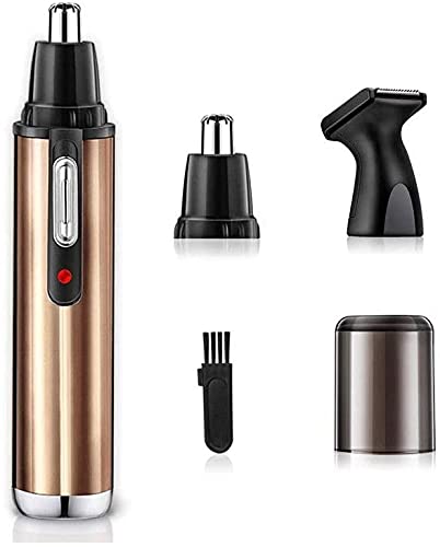 Painless Ear & Nose Hair Trimmer for Men - Waterproof Eyebrow & Facial Hair Clipper with Dual Edge Blades - Easy Cleaning Grooming Kit for Travel, Home & Personal Care