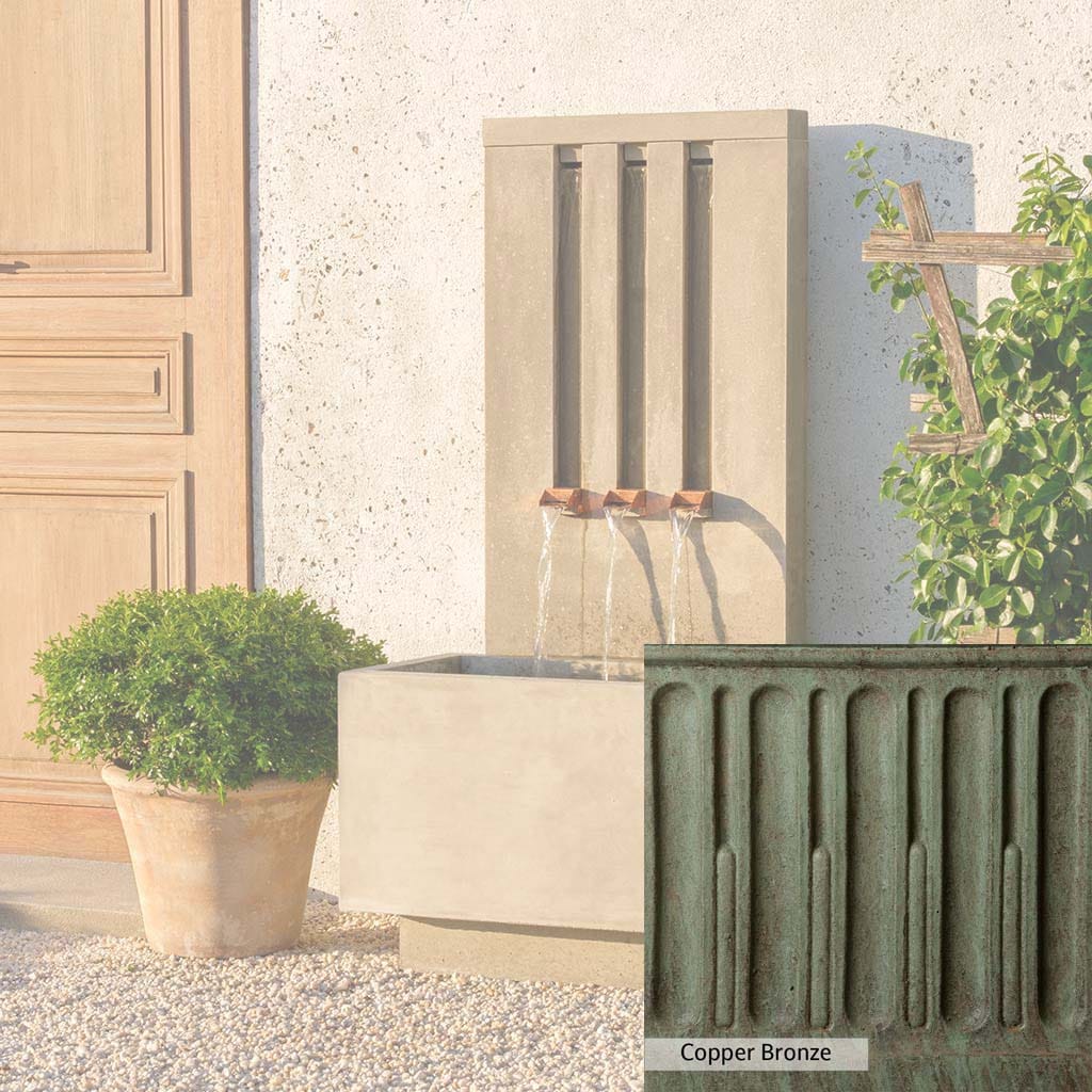 Campania International Mondrian Tall Outdoor Garden Fountain - Modern Water Feature for Patio, Yard, and Landscape Decor