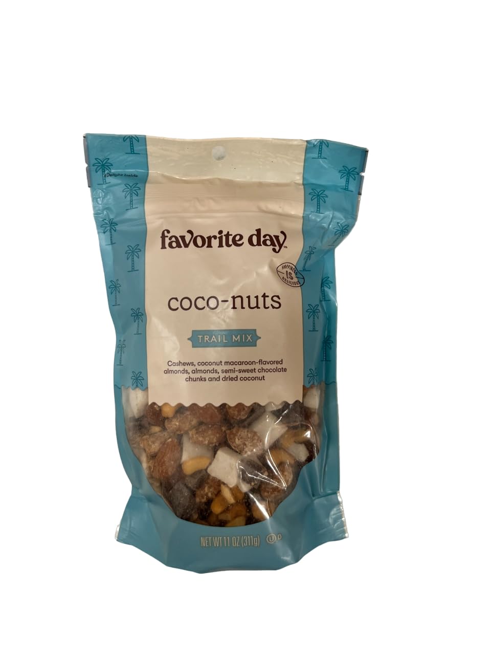 Organic Coco-Nuts Trail Mix - 11oz Resealable Bag - Favorite Day Kosher Snack - Healthy Energy Boost for Hiking, Camping & Office Snacks