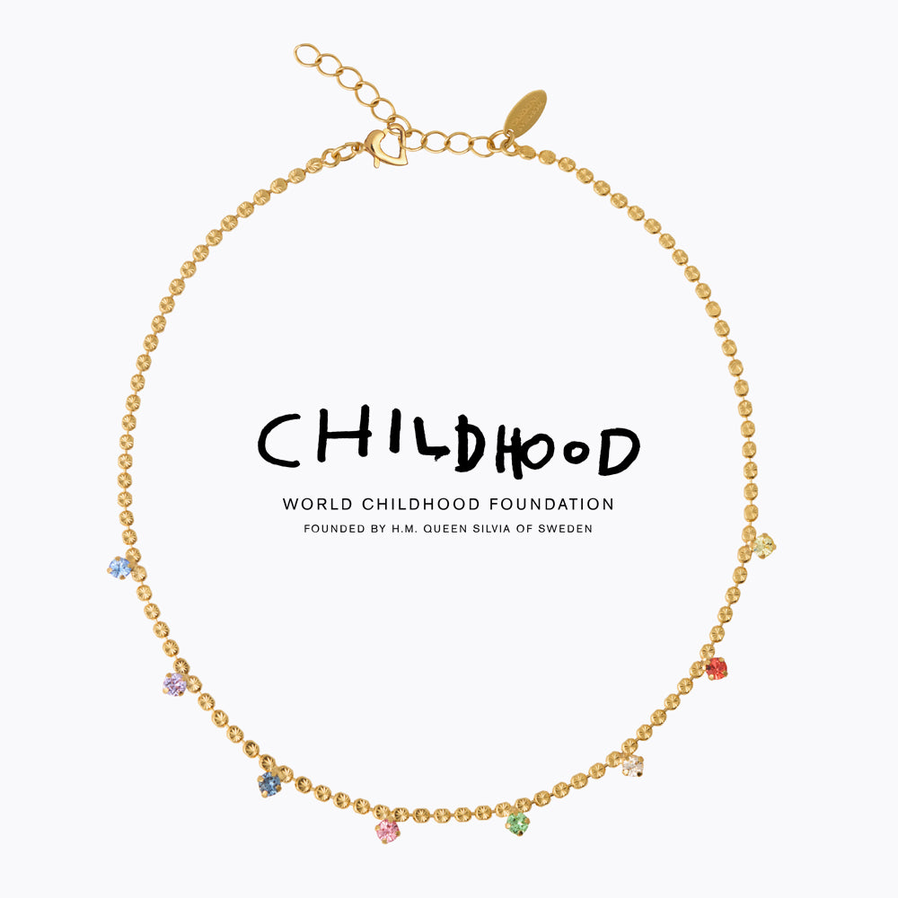 Vintage Childhood Edition Rainbow Necklace - Cute & Colorful Jewelry for Women, Girls | Perfect Gift for Birthday, Anniversary, Valentine's Day