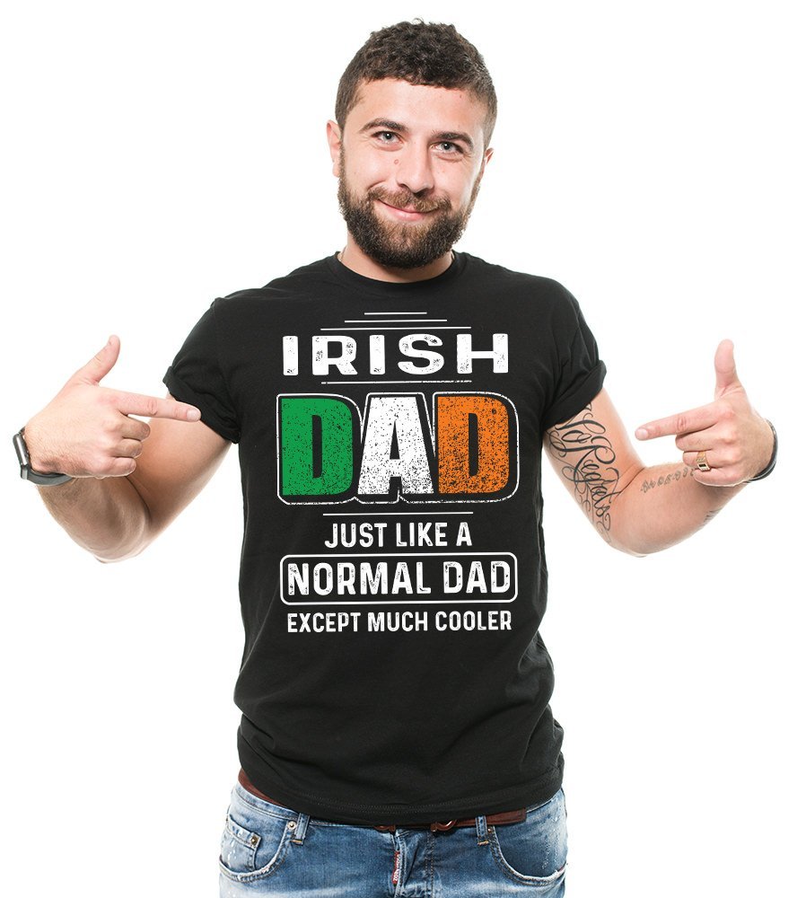 Authentic Irish Dad T-Shirt - Premium Cotton Mens Tee with Shamrock Design - Perfect for St. Patrick's Day, Irish Pride & Casual Wear