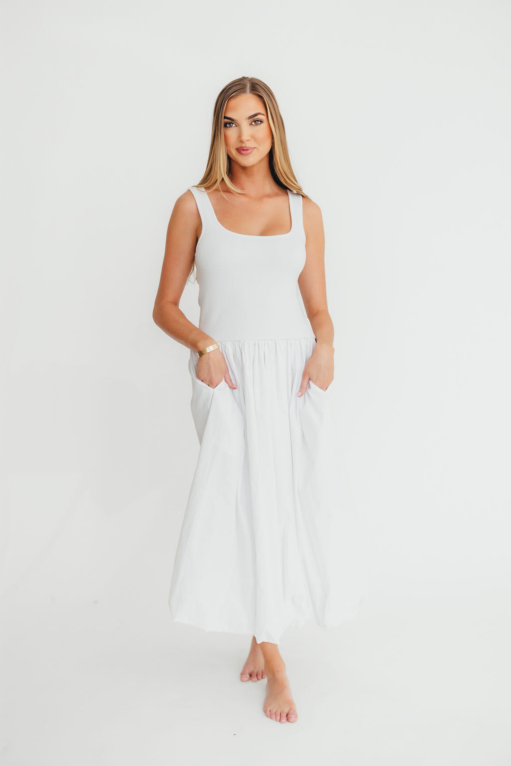 Betty Dress in White - Elegant Women's Summer Dress for Casual & Party Wear | Perfect for Weddings, Dates & Special Occasions