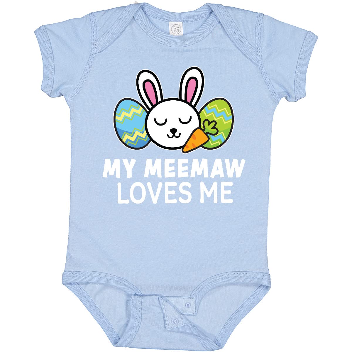My Meemaw Loves Me Bunny Easter Baby Bodysuit - Cute Easter Outfit