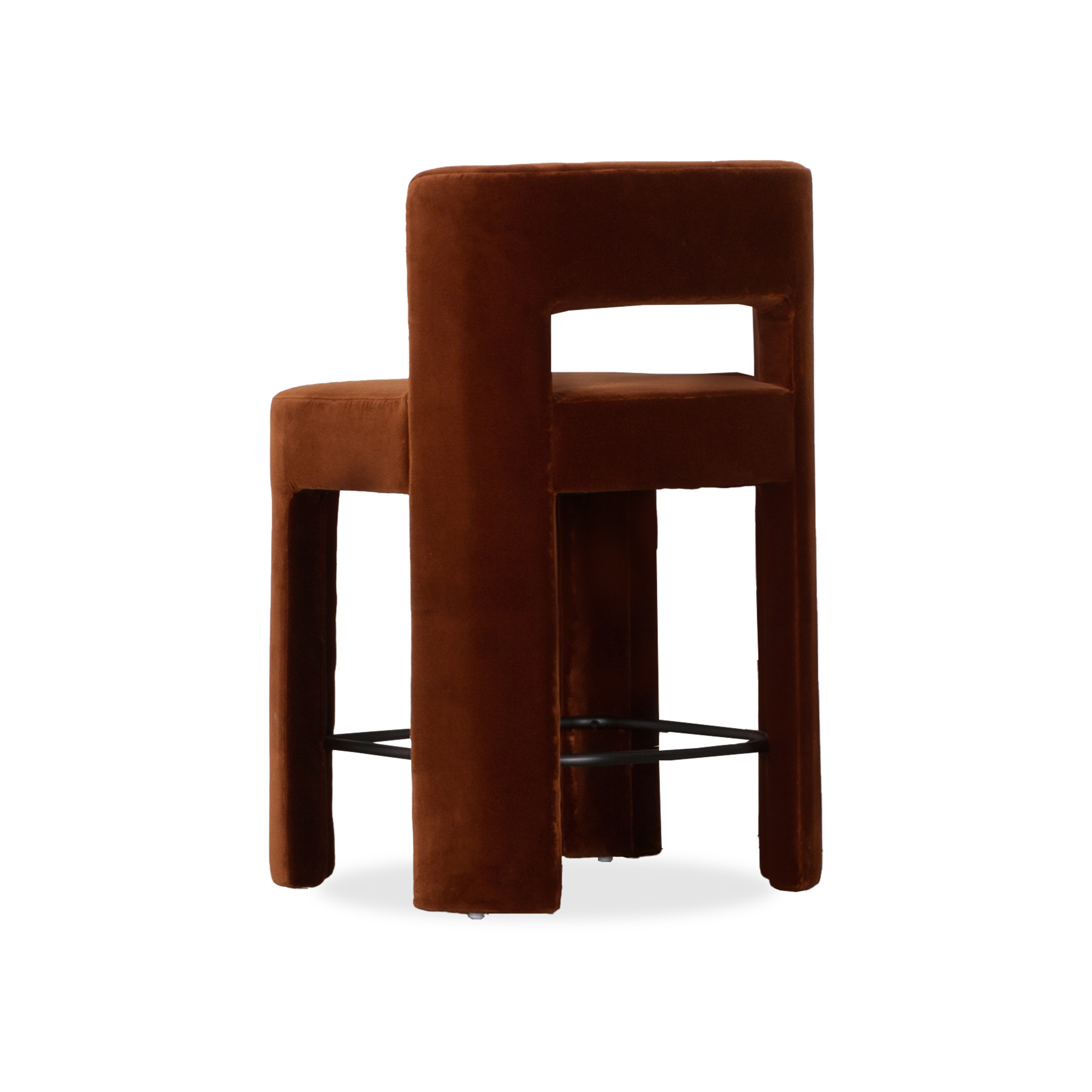 Modern Ponte Counter Stool - Adjustable Height Bar Stool with Cushioned Seat for Kitchen Island, Breakfast Nook & Home Bar - Comfortable & Stylish Dining Chair for Small Spaces